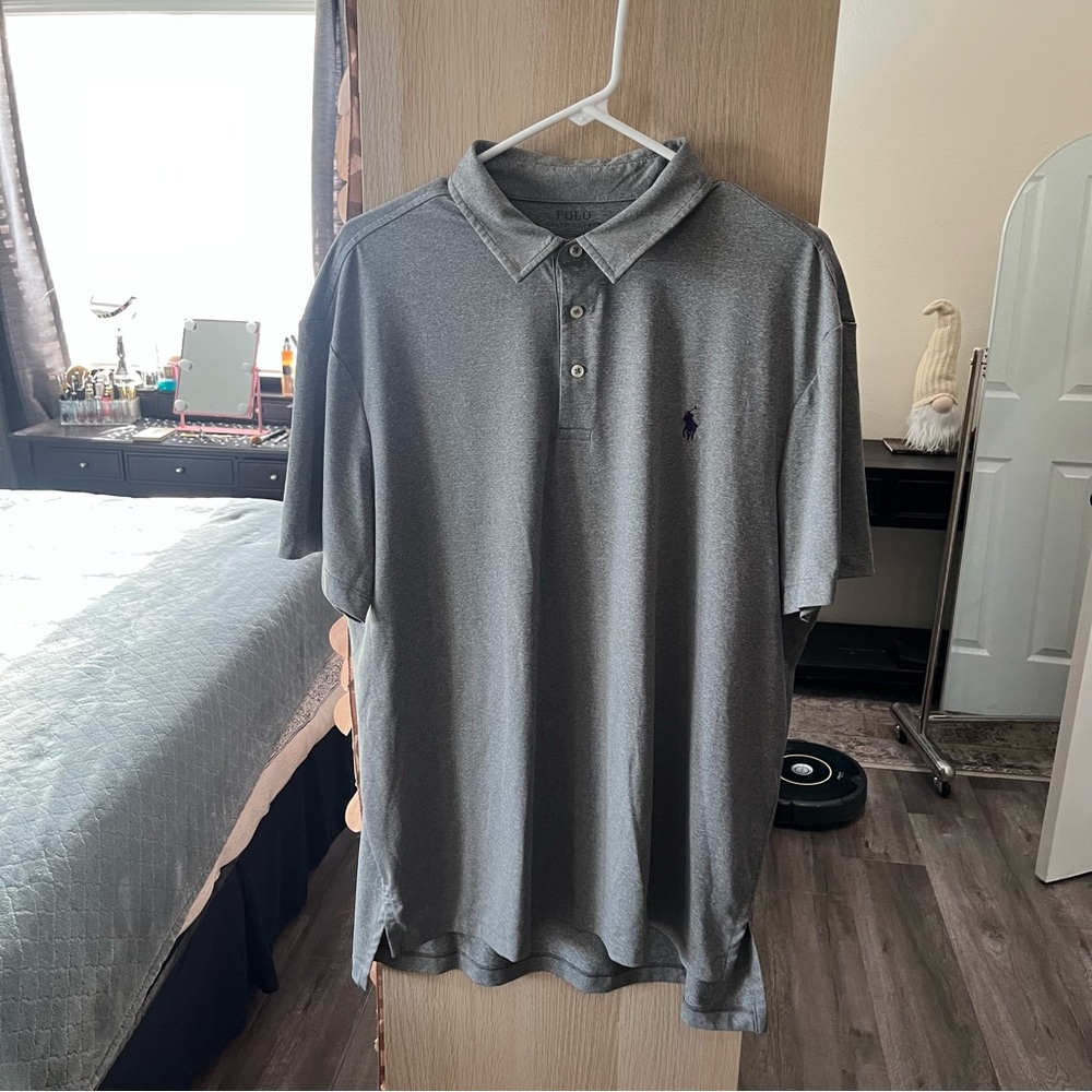 Ralph‎ Lauren Gray Polo Shirt Classic Casual Style